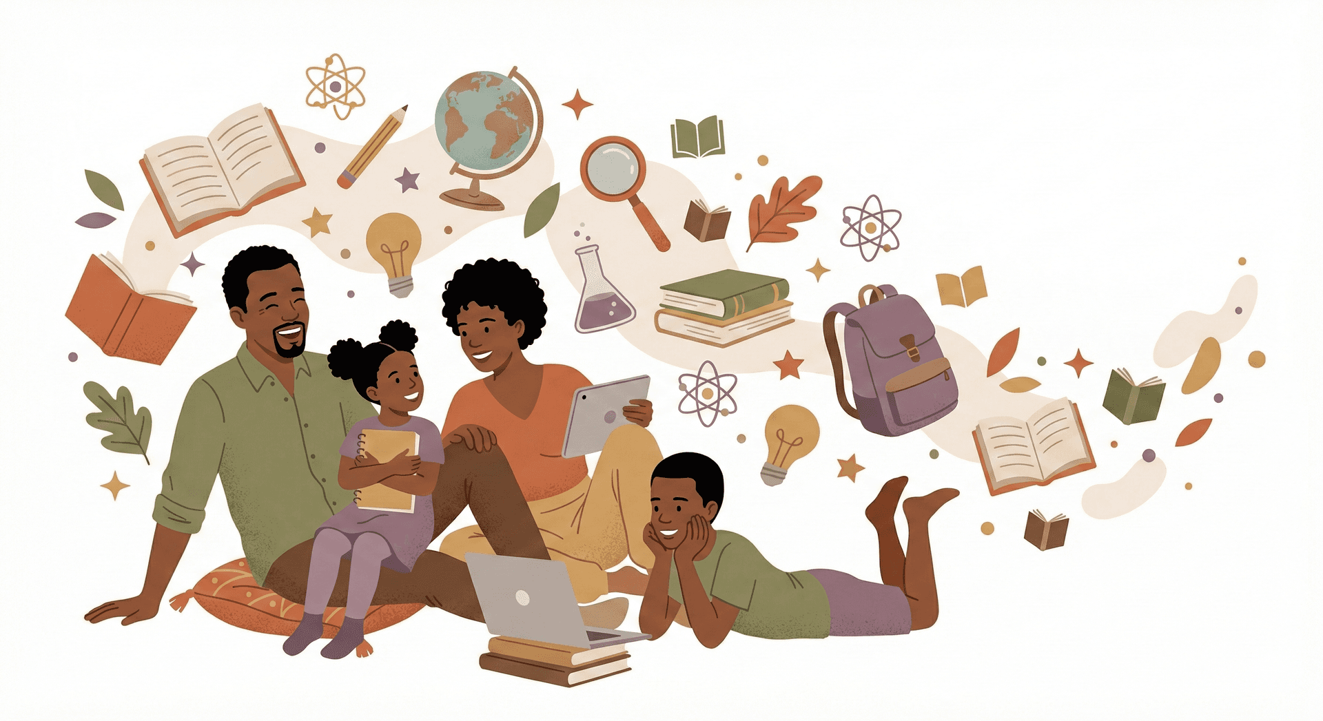 Family learning together with knowledge tree